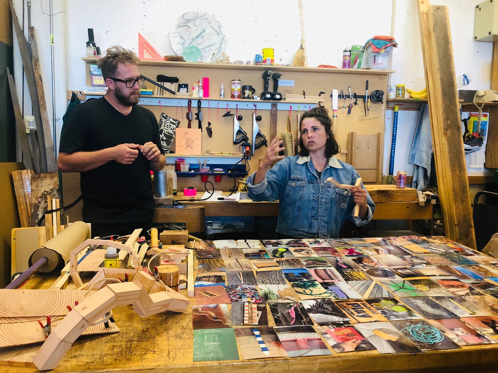 Ellie Richards teaching at the workbench